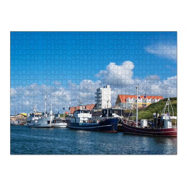 Puzzle Ravensburger "Hafen in Hirtshals" artboxONE - Reise,Architektur,Reise / Strand und Meer,Reise / Länder