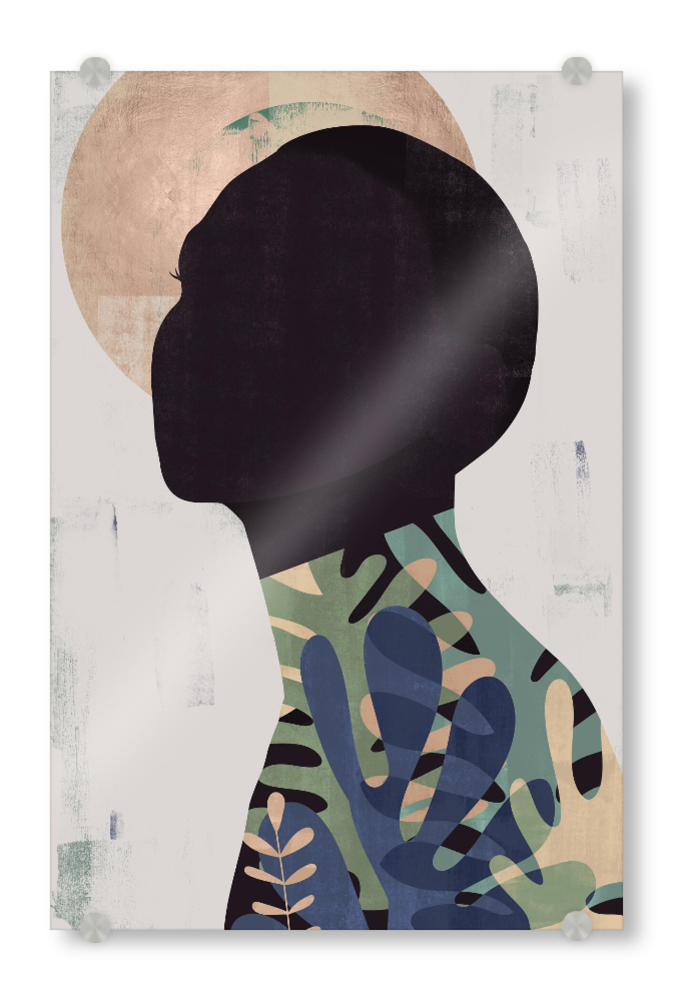 Acrylglasbild "Woman Color Golden" artboxONE - Abstrakt,Menschen - Shape,Gold,Golden,Woman,Women,Africa,Afrika,Frau,Black