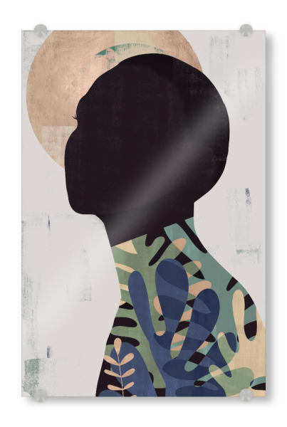 Acrylglasbild "Woman Color Golden" artboxONE - Abstrakt,Menschen - Shape,Gold,Golden,Woman,Women,Africa,Afrika,Frau,Black