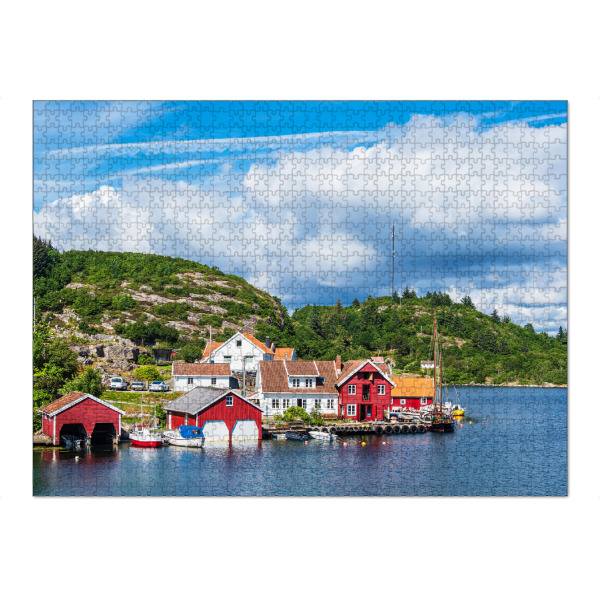 Puzzle Ravensburger "Häuser und Bootshäuser" artboxONE - Natur,Reise,Architektur,Reise / Strand und Meer,Reise / Länder