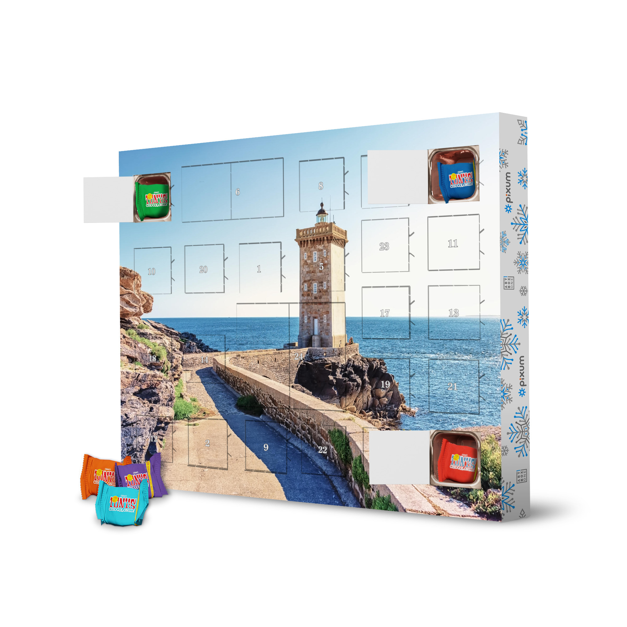 Adventskalender mit Tony's Chocolonely Phare de Kermorvan artboxONE Adventskalender Natur