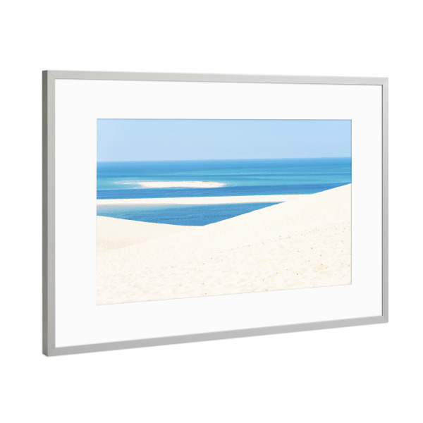Poster mit Rahmen Silber "Sand And Sea" artboxONE - Natur,Reise,Reise / Strand und Meer,Reise / Länder