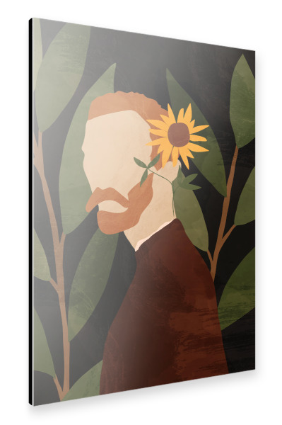 Alu-Dibond "Green Abstract Art Vincent" 30x20 cm artboxONE