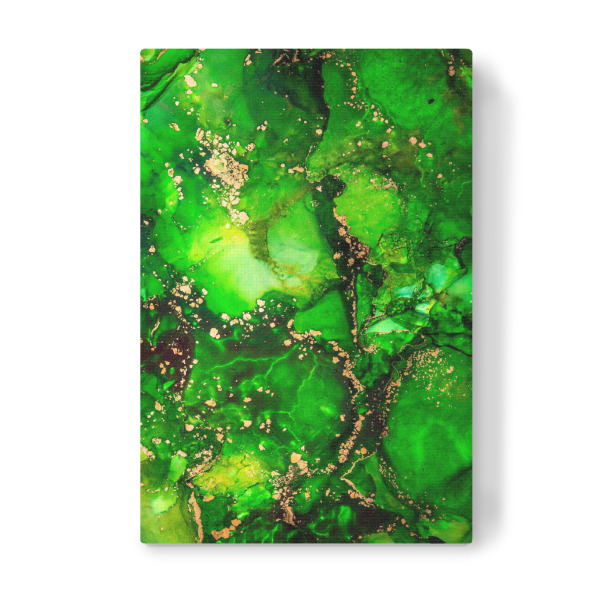 Leinwandbild "Grünes Wasser" artboxONE - Abstrakt - Malerei,Tinte,Abstrakt,Modern,Hintergrund,Texturen,Textur,Farbe,Isopropanol,Alkoholtinte,Figuren