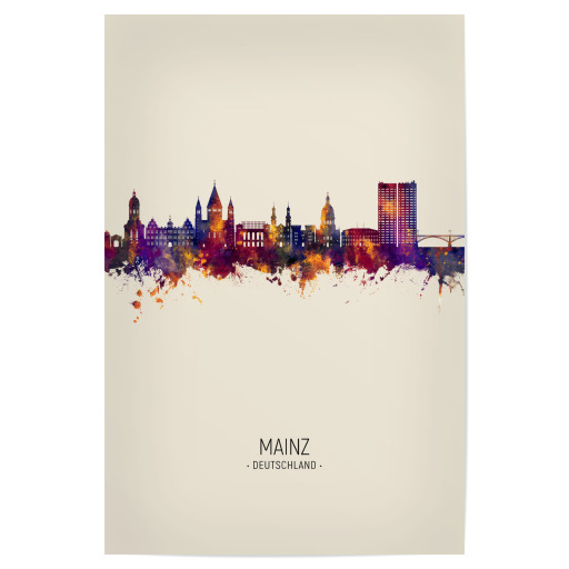 Mainz Germany Skyline Beige