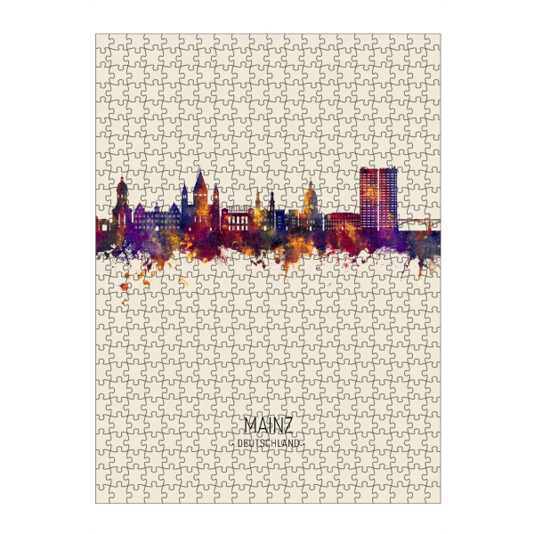 artboxONE Puzzle "Mainz Germany Skyline Beige" artboxONE - Städte