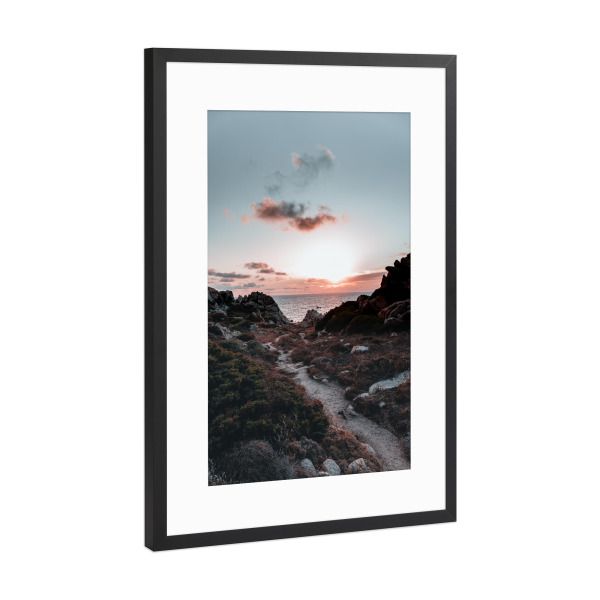 Poster mit Rahmen Schwarz (Metallic) "Before Sunset" artboxONE - Natur,Reise