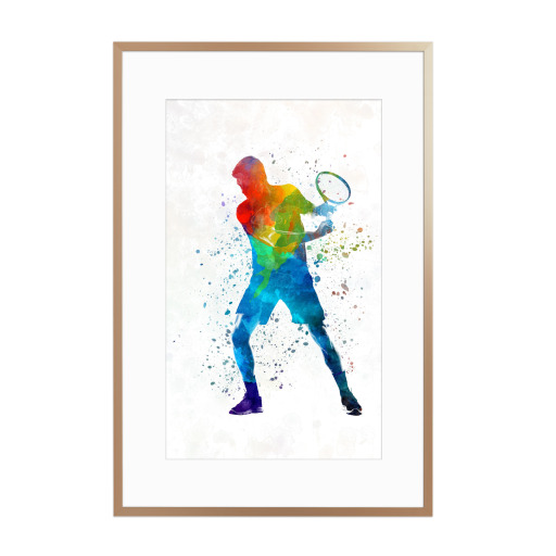 Tennis player in watercolor-b