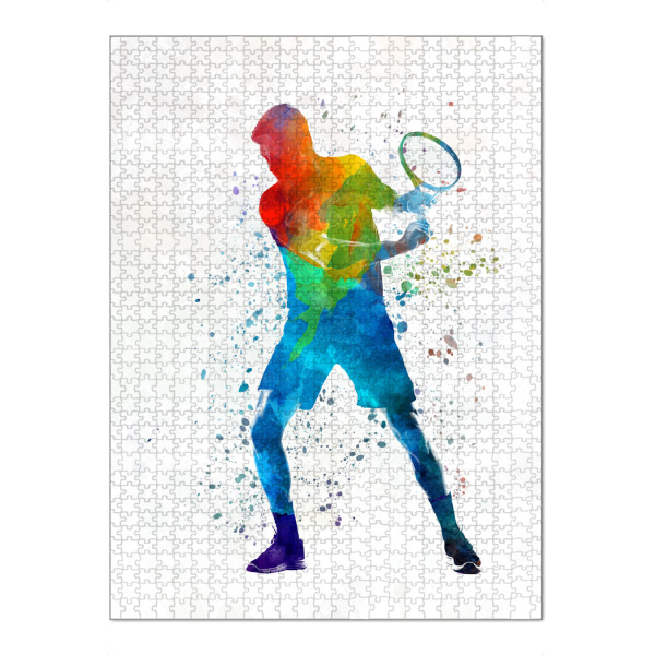 Puzzle Ravensburger "Tennis player in watercolor-b" artboxONE - Sport