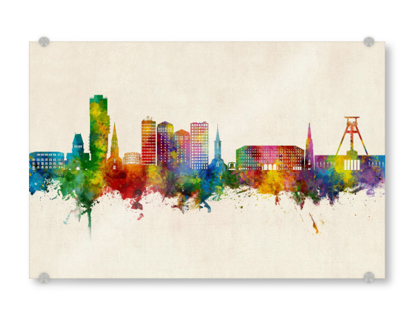 Acrylglasbild "Bochum Germany Skyline Urban" artboxONE - Städte