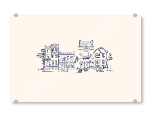 Acrylglasbild "House victorian beige" artboxONE - Städte,Architektur