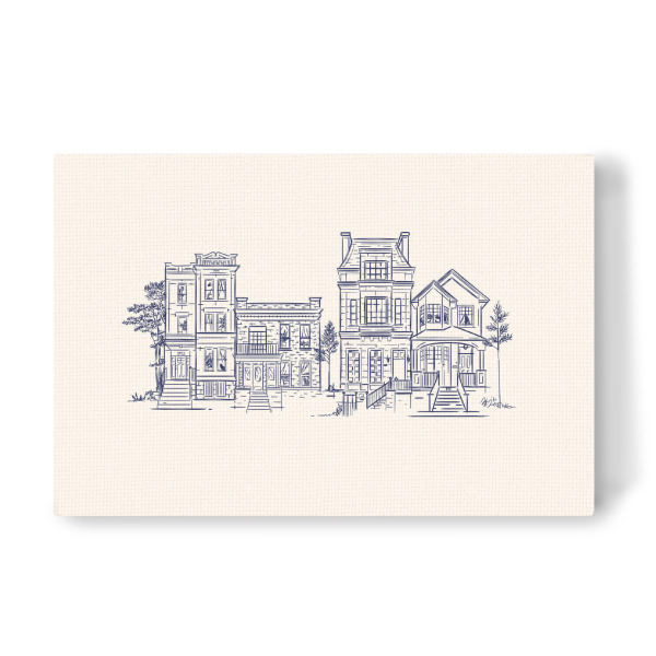 Leinwandbild "House victorian beige" artboxONE - Städte,Architektur