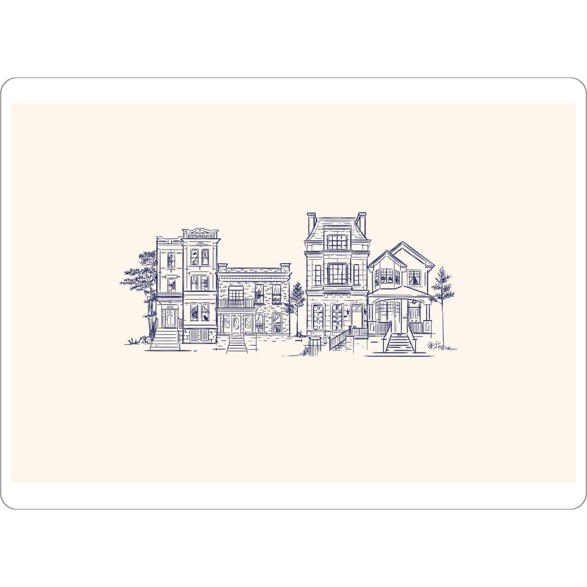 Tischset "House victorian beige" artboxONE - Städte,Architektur