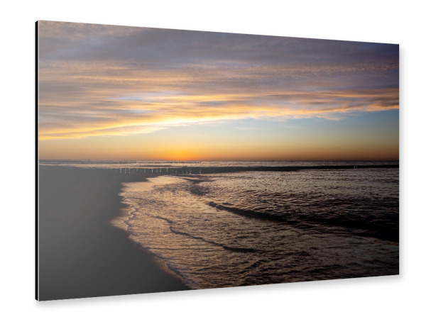 Alu-Dibond "Zur Goldenen Stunde am Meer" 30x20 cm artboxONE