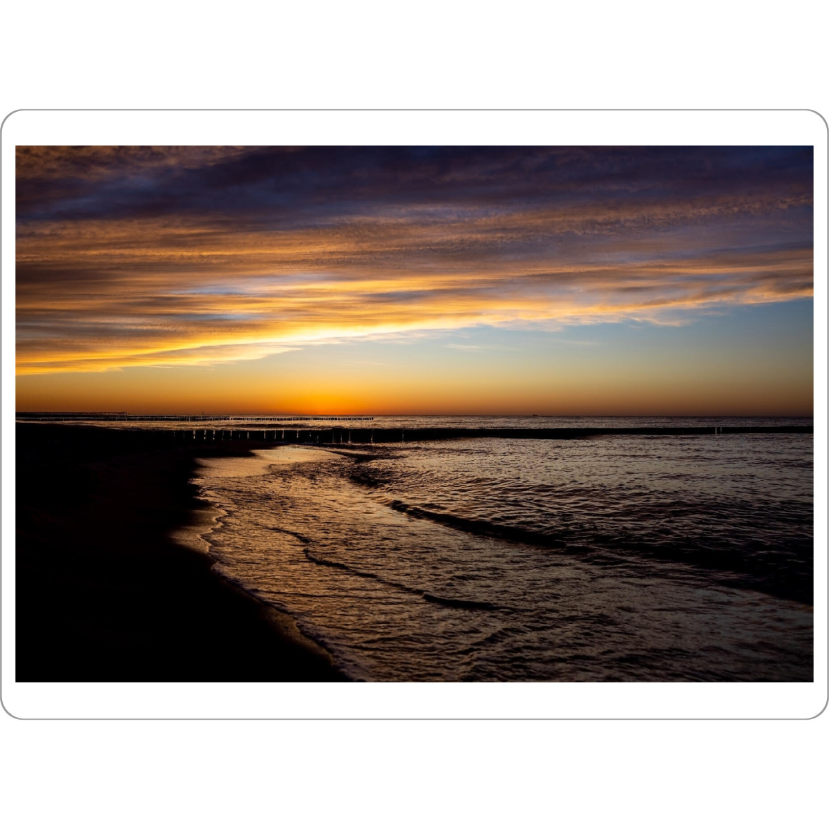 Tischset "Zur Goldenen Stunde am Meer" artboxONE - Natur,Reise,Reise / Strand und Meer