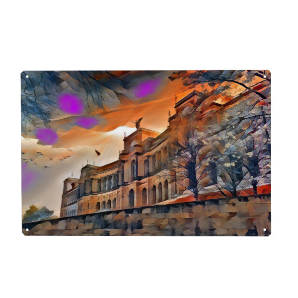 Metall Poster "Maximilianeum" artboxONE - Städte / München,Architektur