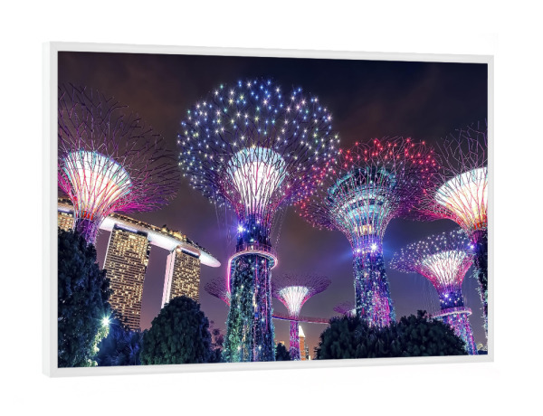 Poster mit weißem Rahmen "Gardens By The Bay" artboxONE - Städte,Reise,Architektur,Reise / Asien,Städte / Singapur