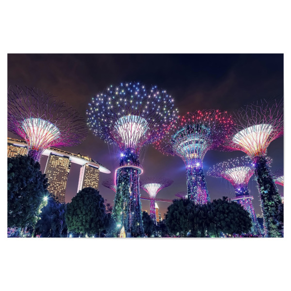 Poster 30x20 cm "Gardens By The Bay" artboxONE - Städte,Reise,Architektur,Reise / Asien,Städte / Singapur