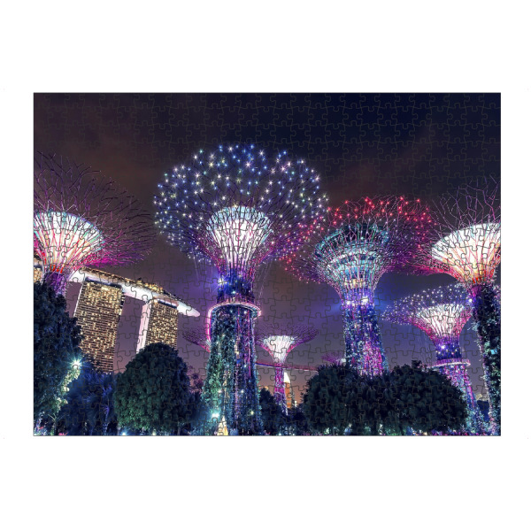 Puzzle Ravensburger "Gardens By The Bay" artboxONE - Städte,Reise,Architektur,Reise / Asien,Städte / Singapur