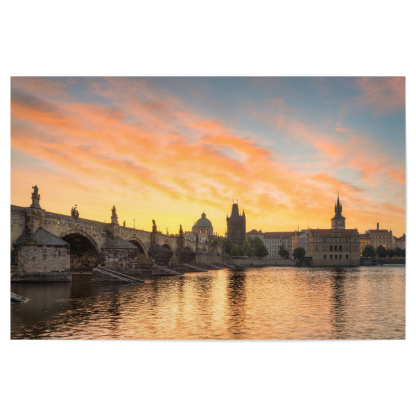 Poster 30x20 cm "Sonnenaufgang in Prag" artboxONE - Reise,Reise / Länder,Städte / Prag