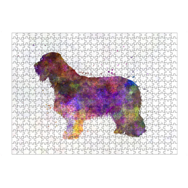 artboxONE Puzzle "Bearded collie dog in watercolor" artboxONE - Tiere
