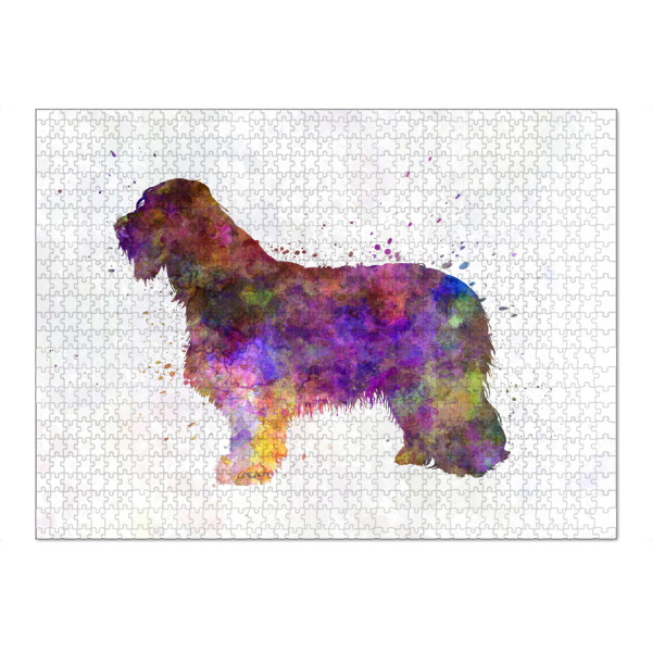 Puzzle Ravensburger "Bearded collie dog in watercolor" artboxONE - Tiere