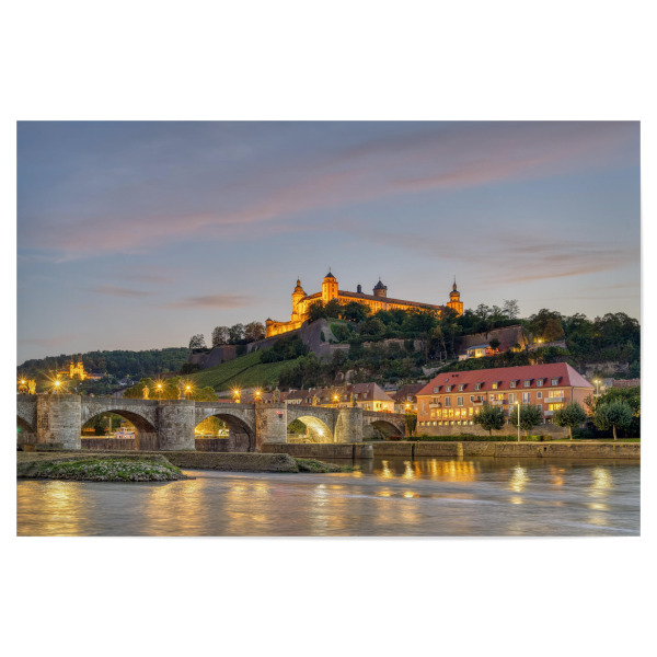 Poster "Würzburg am Abend" artboxONE - Städte,Reise,Architektur
