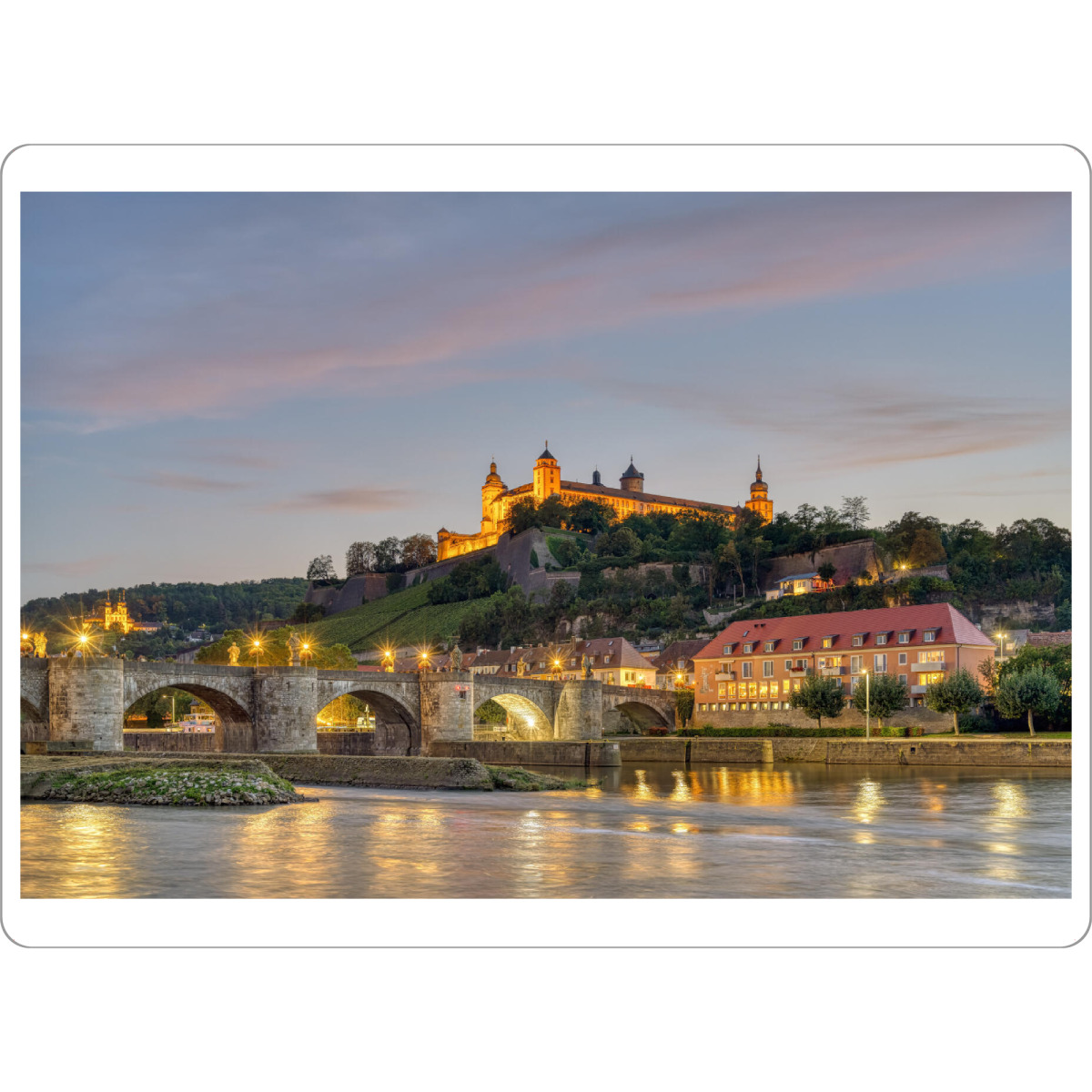 Tischset "Würzburg am Abend" artboxONE - Städte,Reise,Architektur