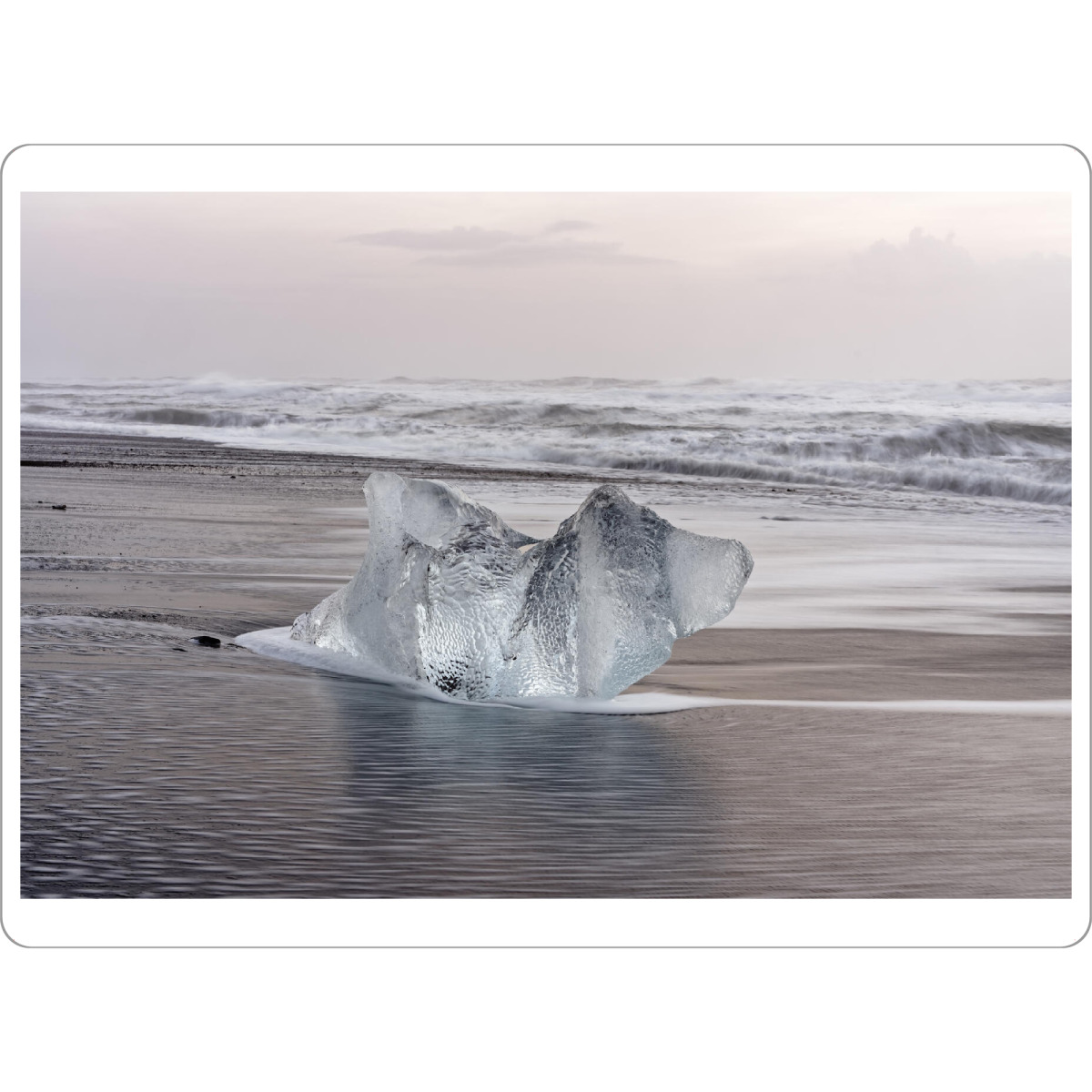 Tischset "Eisblock am Lavastrand" artboxONE - Natur,Reise,Reise / Strand und Meer