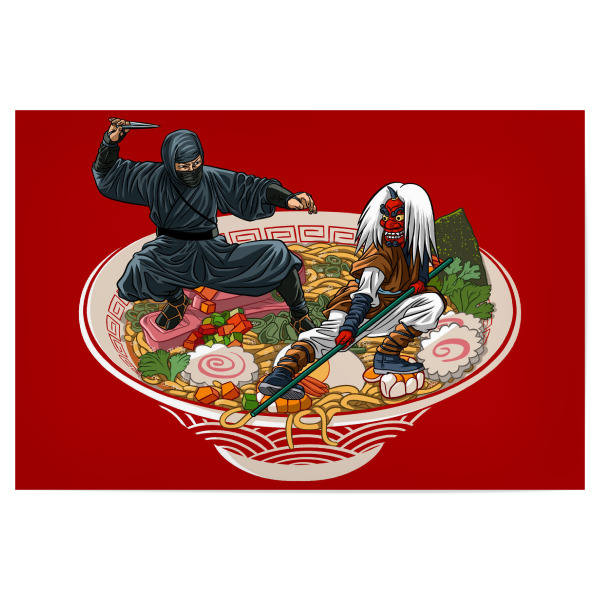 Poster "Ninjas on Ramen" artboxONE - Städte / Tokio