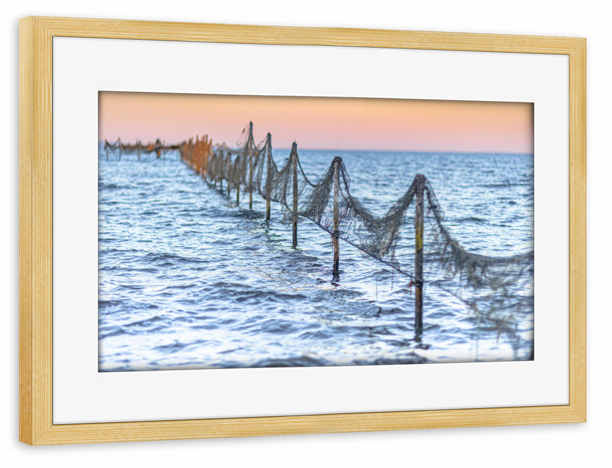 Poster mit Rahmen kiefer "Abend am Haff - Querformat" artboxONE - Natur,Reise,Reise / Strand und Meer