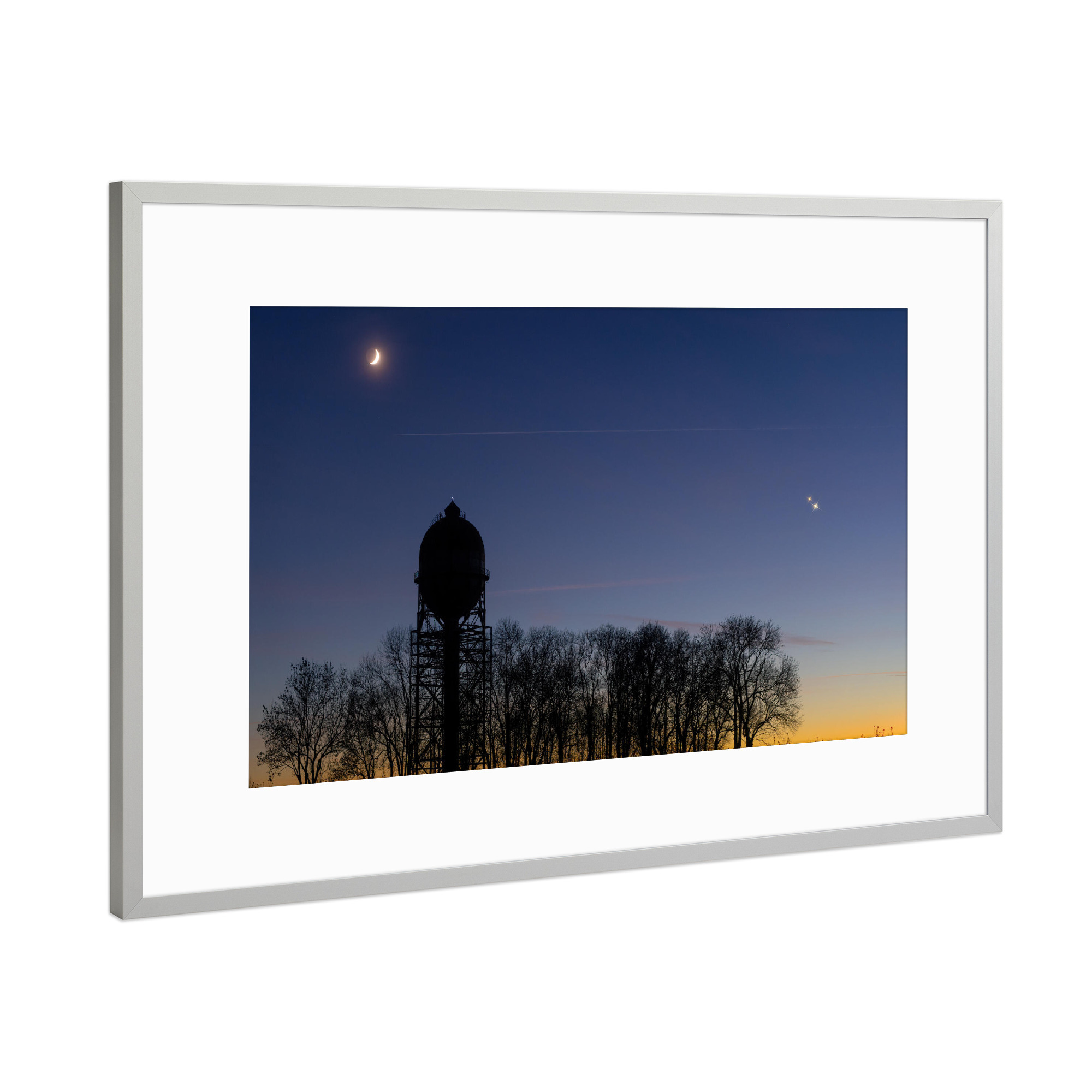 Poster mit Rahmen Silber "Planetenkonjunktion" artboxONE - Natur,Galaxy