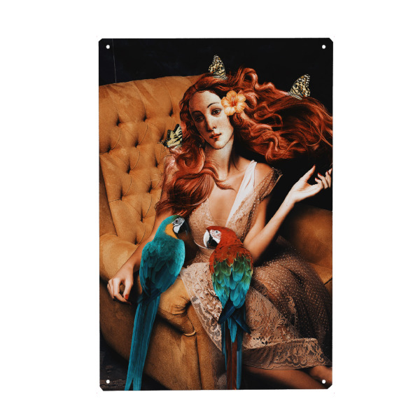 Holzbild "Macaws by Tas" artboxONE - Natur,Floral,Tiere