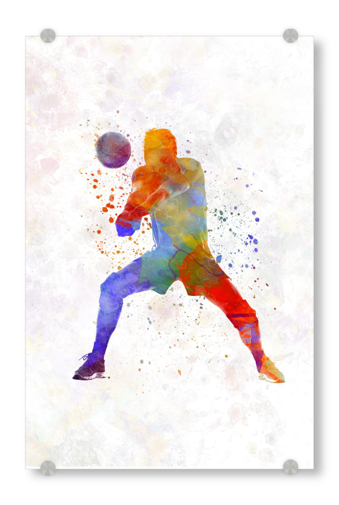 Acrylglasbild "Watercolor volleyball player-c" artboxONE - Sport