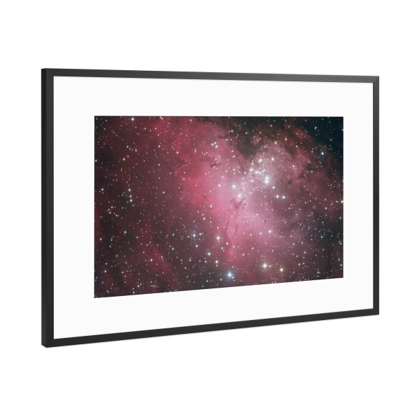 Poster mit Rahmen Schwarz (Metallic) "Der Adlernebel" artboxONE - Galaxy