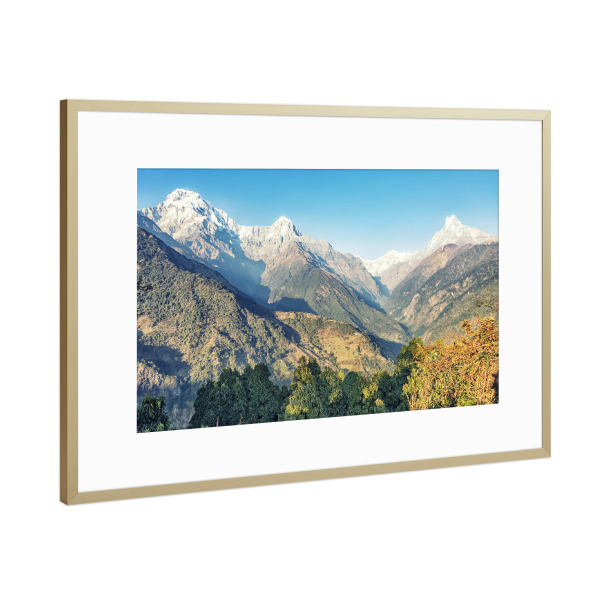 Poster mit Rahmen Gold "Himalayan Landscape" artboxONE - Natur,Reise,Reise / Asien,Reise / Länder