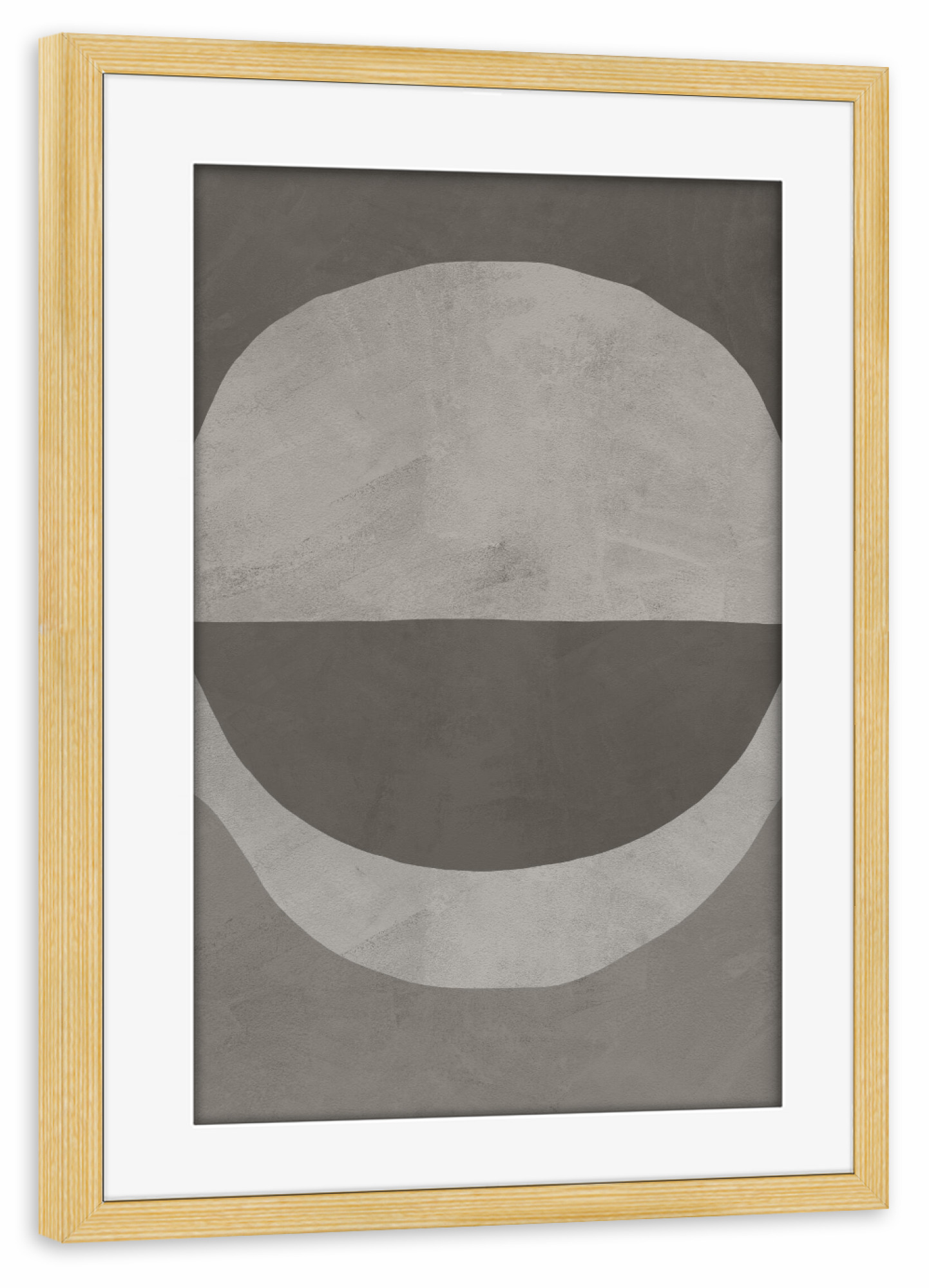 Poster mit Rahmen kiefer "Gray Abstract Ball" artboxONE - Abstrakt,Geometrie