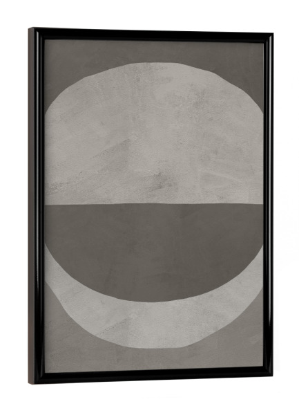 Poster mit schwarzem Rahmen "Gray Abstract Ball" artboxONE - Abstrakt,Geometrie