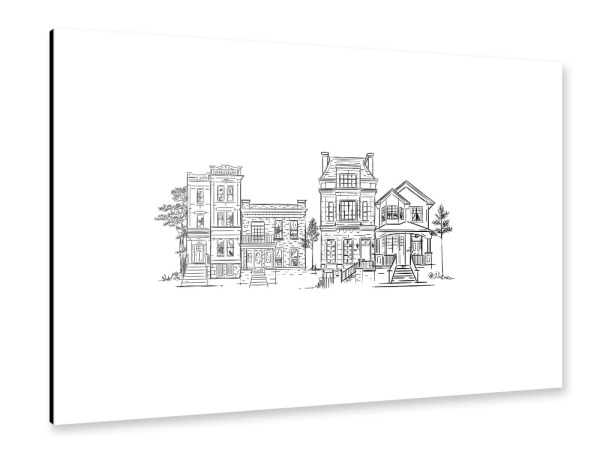 Alu-Dibond "House old fashioned victorian" 30x20 cm artboxONE