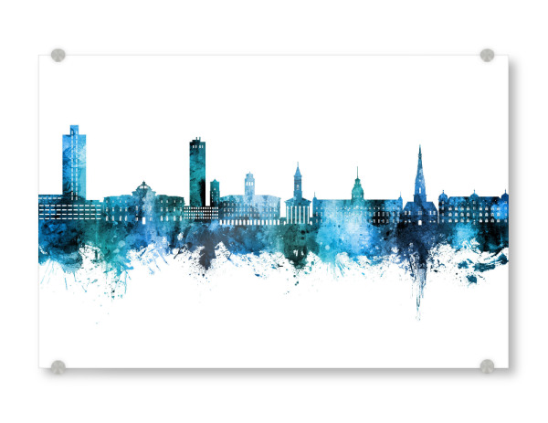 Acrylglasbild "Karlsruhe Germany Skyline Blue" artboxONE - Städte