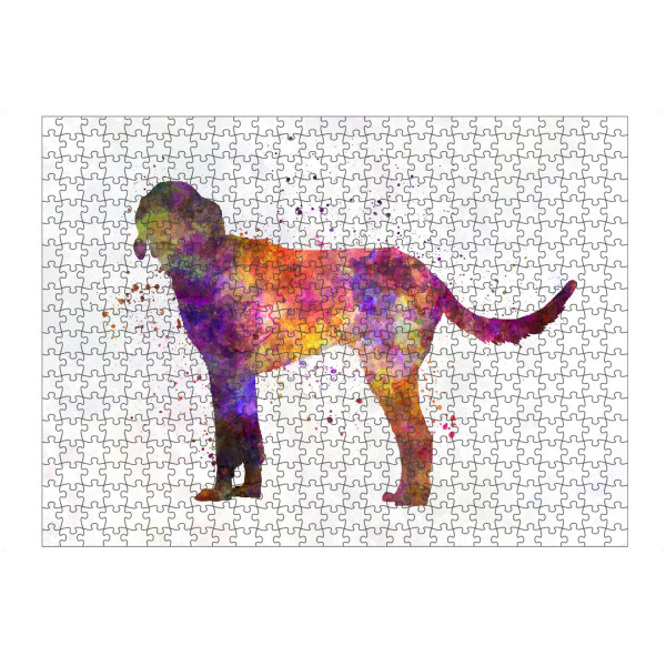 Puzzle Ravensburger "Billy dog in watercolor" artboxONE - Tiere - Dog,Pet,Childish,Watercolor,Decorative,Nursery decor,Animal,Animals,Dogs,Hund