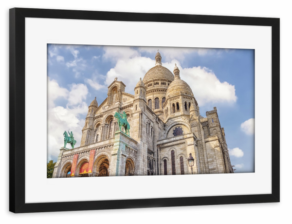 Poster mit Rahmen schwarz "Sacre Coeur Facade" artboxONE - Städte,Reise,Architektur,Städte / Paris,Reise / Länder