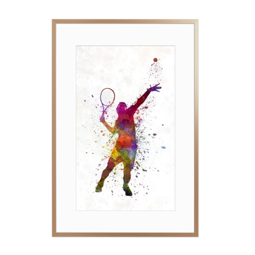 Tennis player in watercolor-c