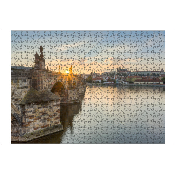 Puzzle Ravensburger "Sonnenuntergang in Prag" artboxONE - Reise,Reise / Länder,Städte / Prag