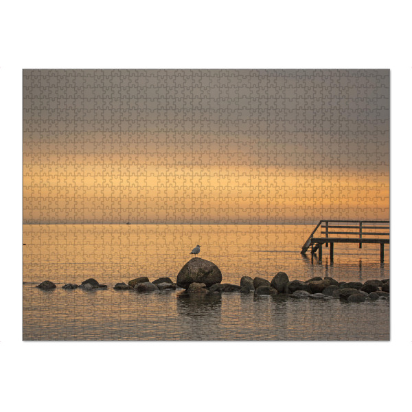 Puzzle Ravensburger "Morgenidylle in Niendorf" artboxONE - Natur,Reise / Strand und Meer