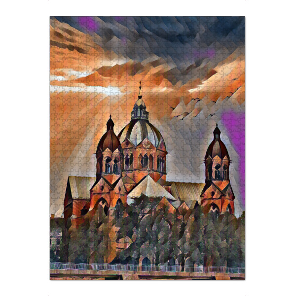 Puzzle Ravensburger "St. Lukas" artboxONE - Städte / München,Architektur