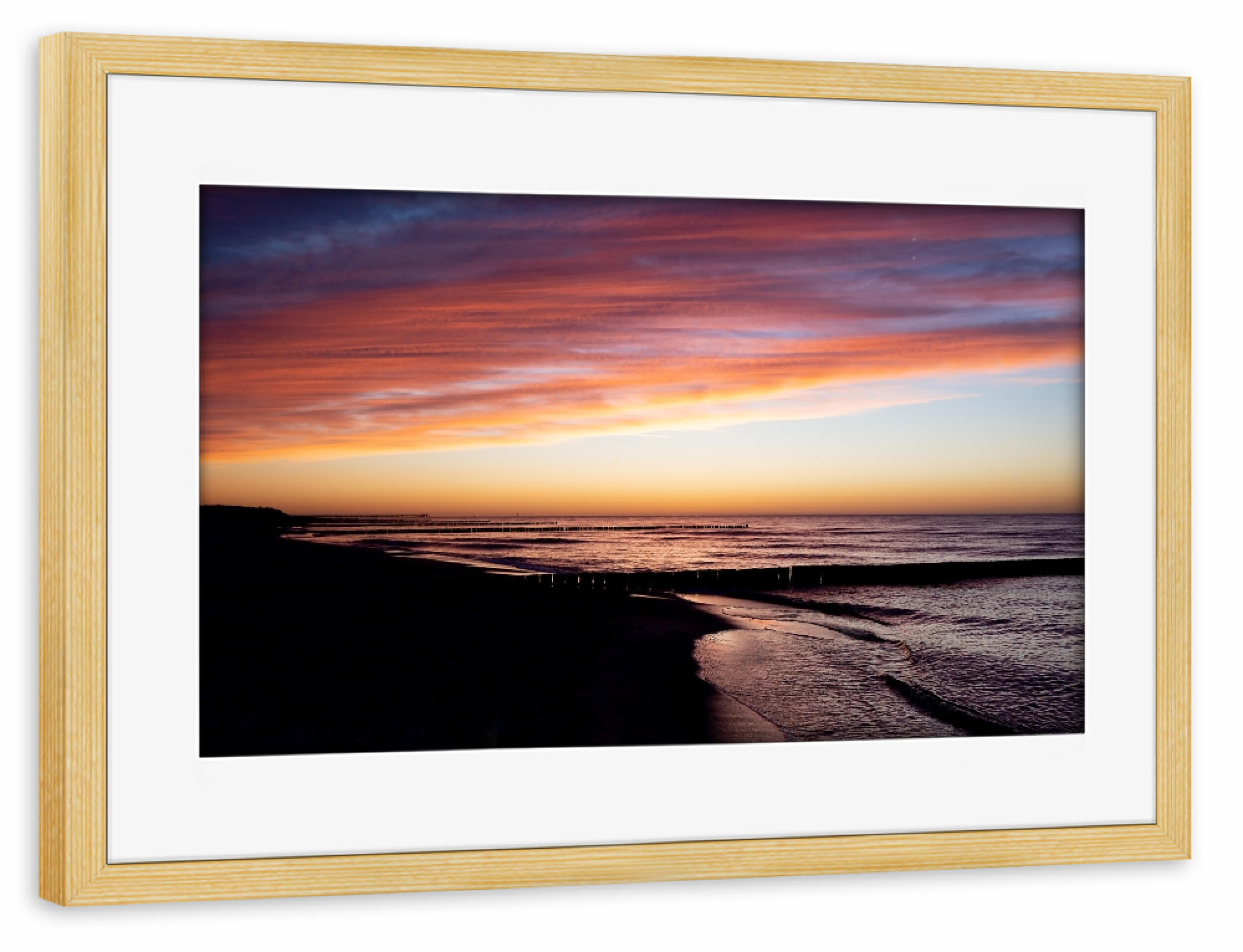 Poster mit Rahmen kiefer "Farbenspiel an der Ostsee" artboxONE - Natur,Reise,Reise / Strand und Meer
