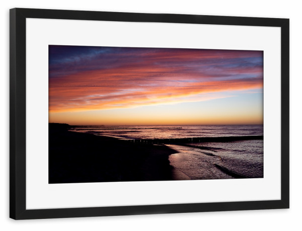 Poster mit Rahmen schwarz "Farbenspiel an der Ostsee" artboxONE - Natur,Reise,Reise / Strand und Meer