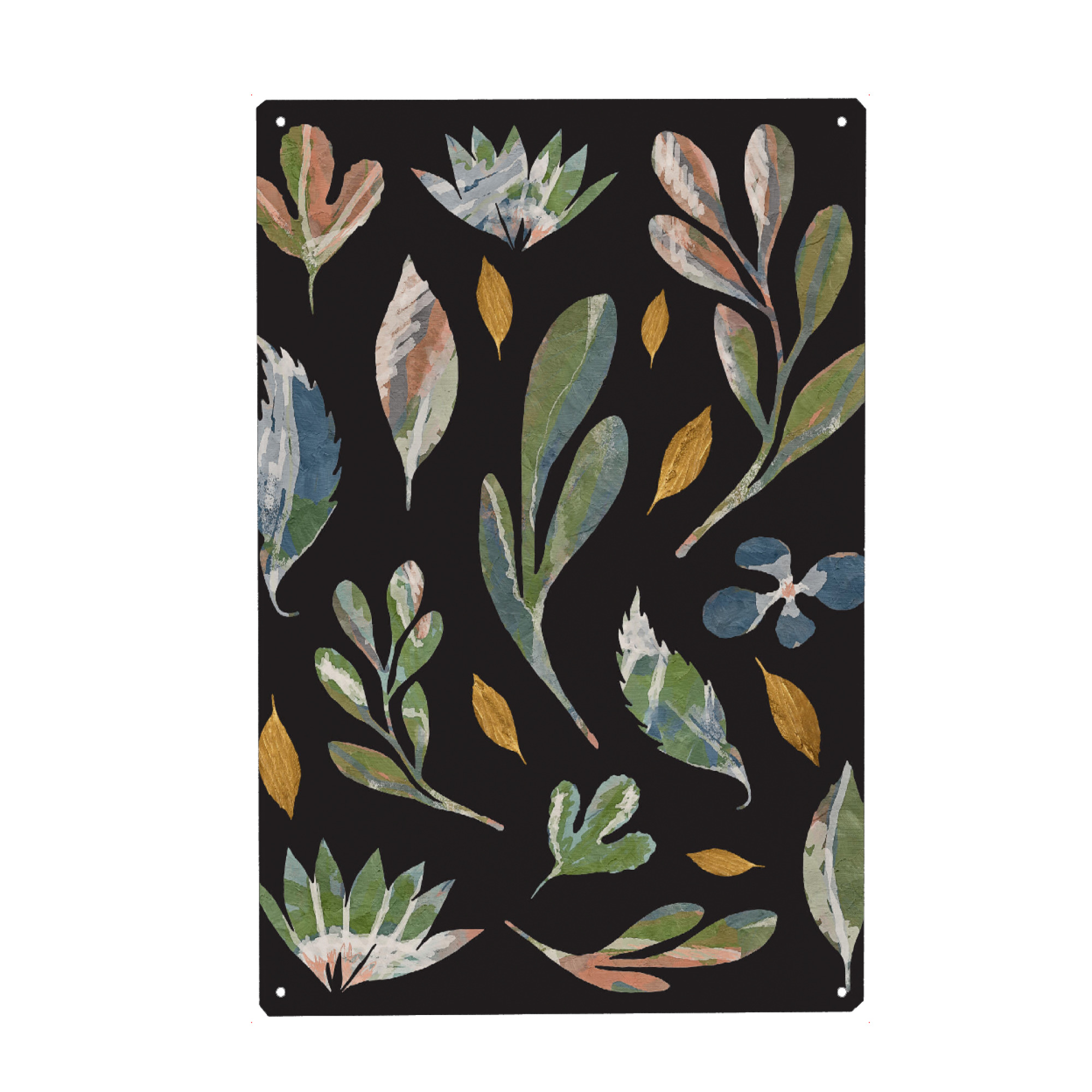 Holzbild "African Plants" artboxONE - Floral,Abstrakt - Plant,Leaf,Nature,Natur,Blätter,Leaves,Green,Botanical,Botanisch
