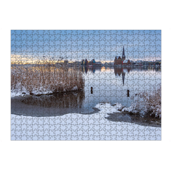 artboxONE Puzzle "Schilf, Warnow, Gebäude" artboxONE - Natur,Reise,Architektur,Städte / Weitere